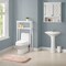 Alaterre Furniture Coventry Over Toilet Open Storage Shelf, Wall Mounted Storage Cabinet with Two Doors and Open Shelf ANCT735WH - alternate 9